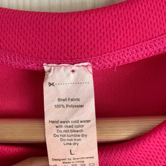 Grand Everest UPF50+ Hot Pink Top Large Sun Protection Hiking Outdoor Gorpcore - Picture 4 of 8